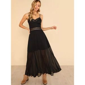 NWOT Black Sheer Dress